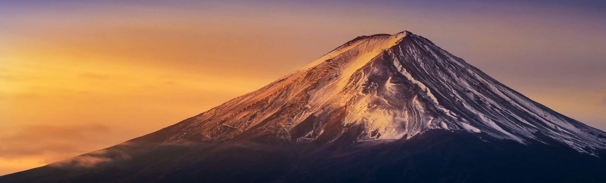 Fuji mountain at sunrise.